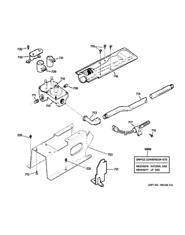 Gas valve & burner assembly