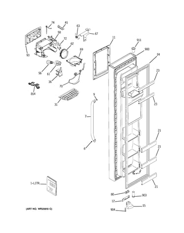 Freezer door
