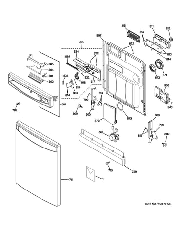 Escutcheon & door assembly