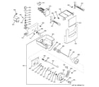 GE ZISB480DRA ice maker & dispenser diagram