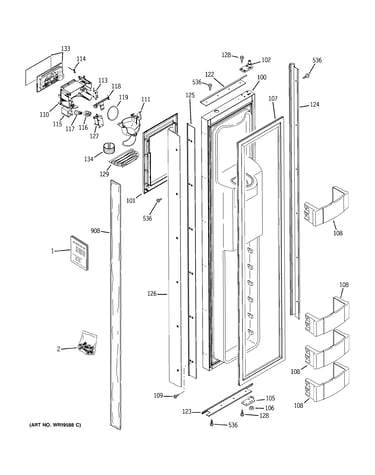 Freezer door