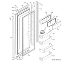 GE ZISB480DRE fresh food door diagram