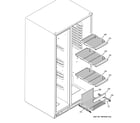 GE GSHS9NGYACSS freezer shelves diagram