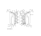 GE PGSS5NFYASS fresh food doors diagram