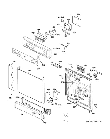 Escutcheon & door assembly