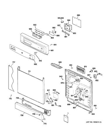 Escutcheon & door assembly