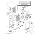 GE PJE25PGTAFSV freezer section diagram