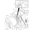 GE DSXH47GG0WW cabinet & drum diagram