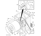 GE DSXH47GG1WW cabinet & drum diagram