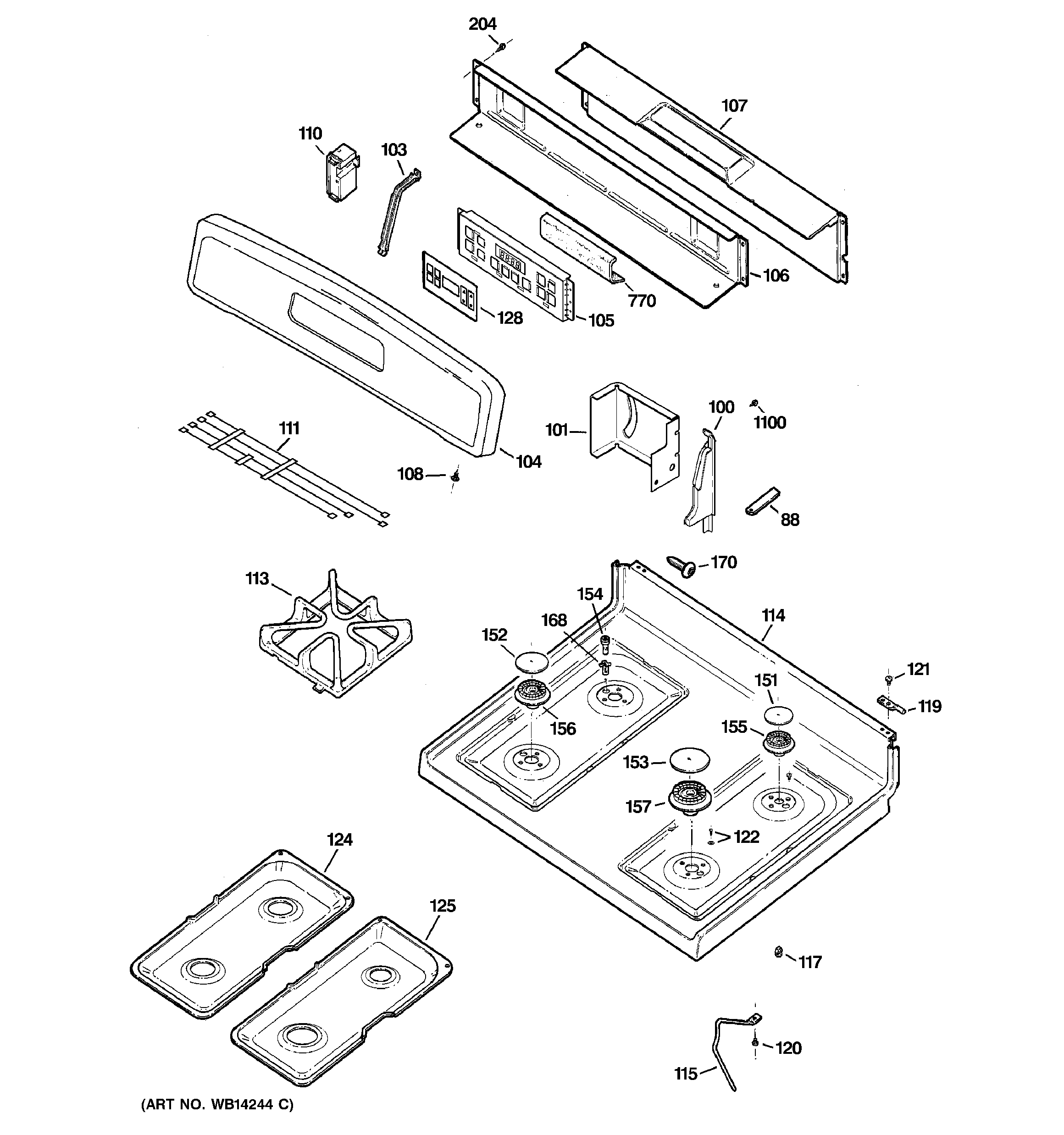 CONTROL PANEL & COOKTOP