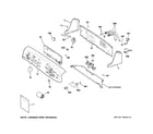 GE WPRE8350H2WT controls & backsplash diagram