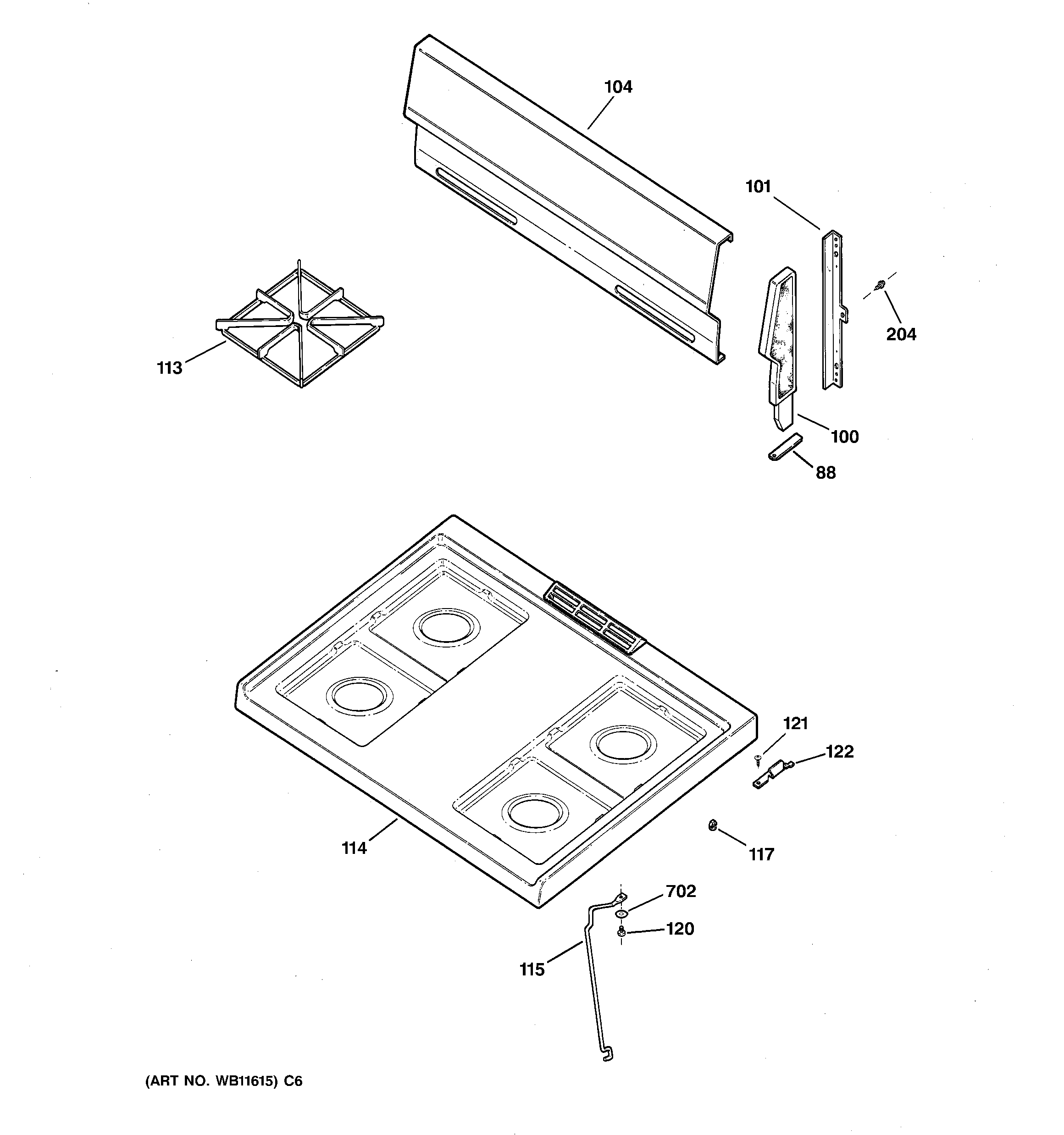 CONTROL PANEL & COOKTOP