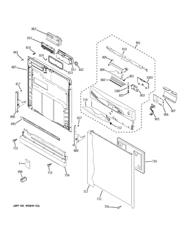 Escutcheon & door assembly