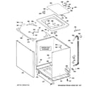 GE WCSR2090G6CC cabinet, cover & front panel diagram