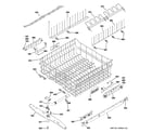 GE EDWF800P00WW upper rack assembly diagram