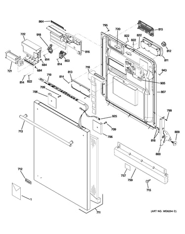 Escutcheon & door assembly