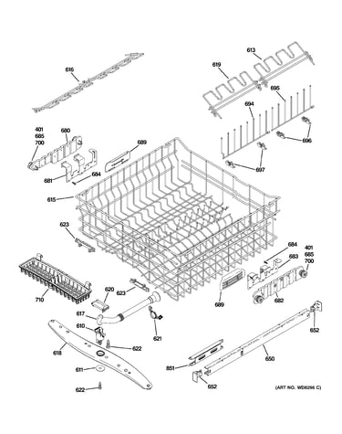 Upper rack assembly