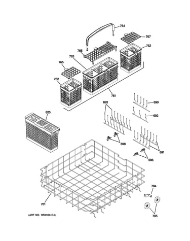 Lower rack assembly