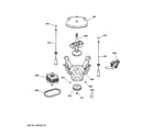 GE WDSR2120J8WW suspension, pump & drive components diagram