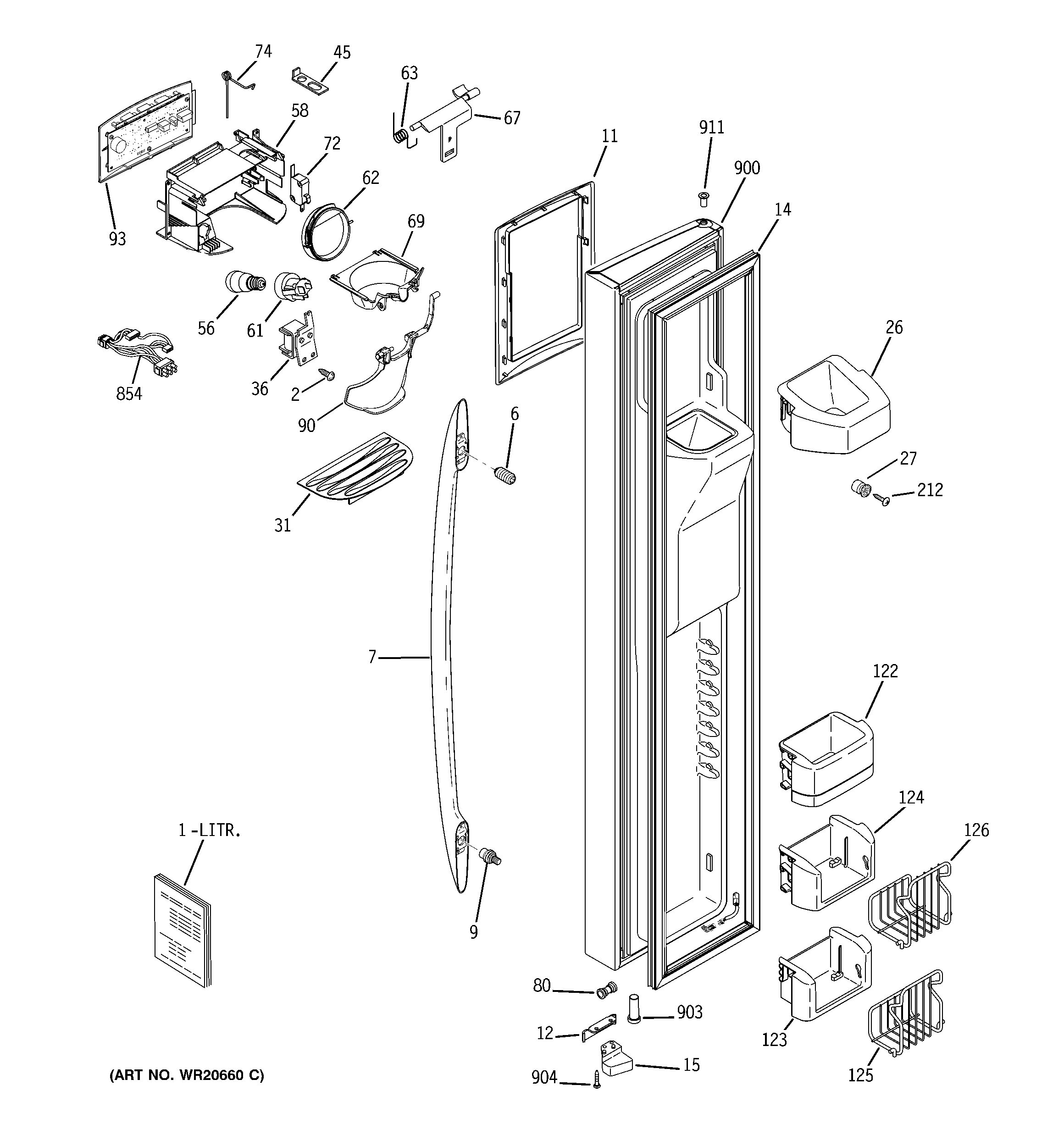 Freezer door