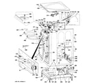 GE WPDH8850J3MV cabinet & top panel diagram