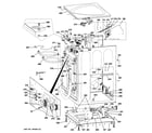 GE WPDH8900J3MV cabinet & top panel diagram
