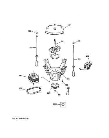 Suspension, pump & drive components