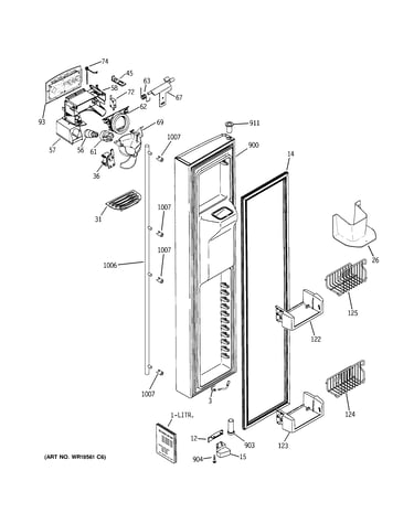 Freezer door