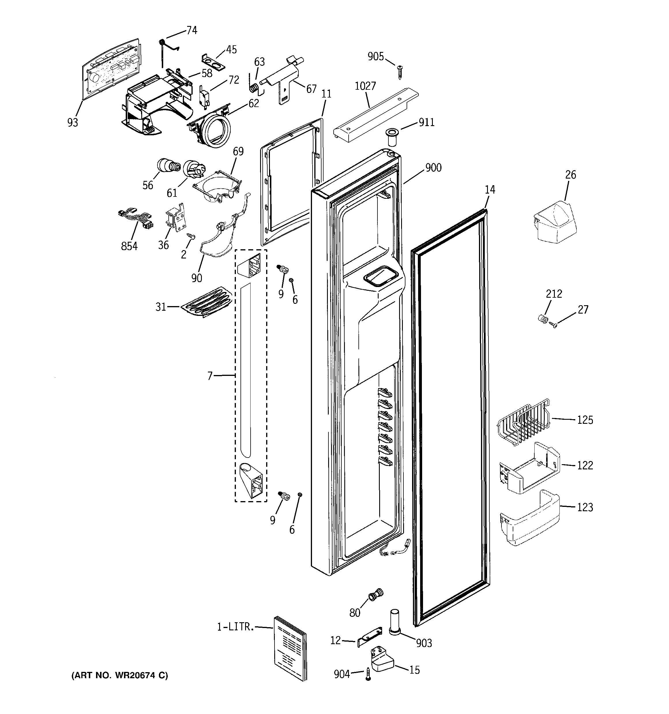 Freezer door