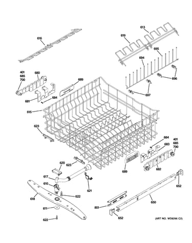 Upper rack assembly