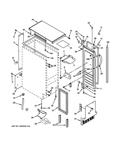 Cabinet, liner & door parts