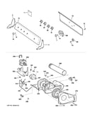 Backsplash, blower & motor assembly
