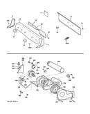Backsplash, blower & motor assembly