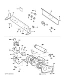 Backsplash, blower & motor assembly