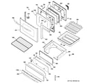 GE JGB900SEP2SS door & drawer parts diagram