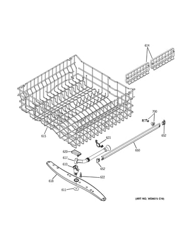 Upper rack assembly