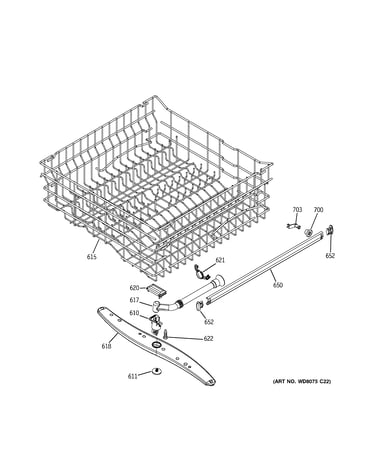 Upper rack assembly