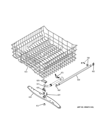 Upper rack assembly