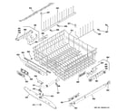 GE PDWT500R10WW upper rack assembly diagram