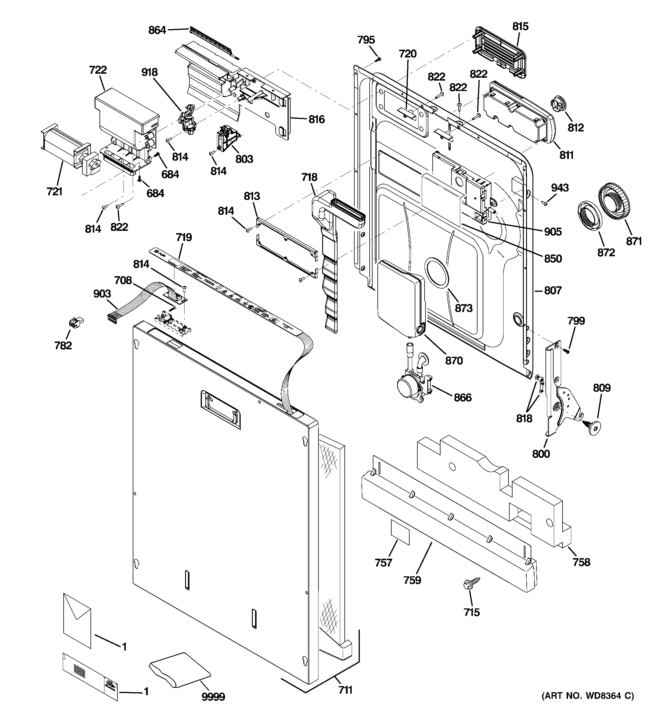 Escutcheon & door assembly