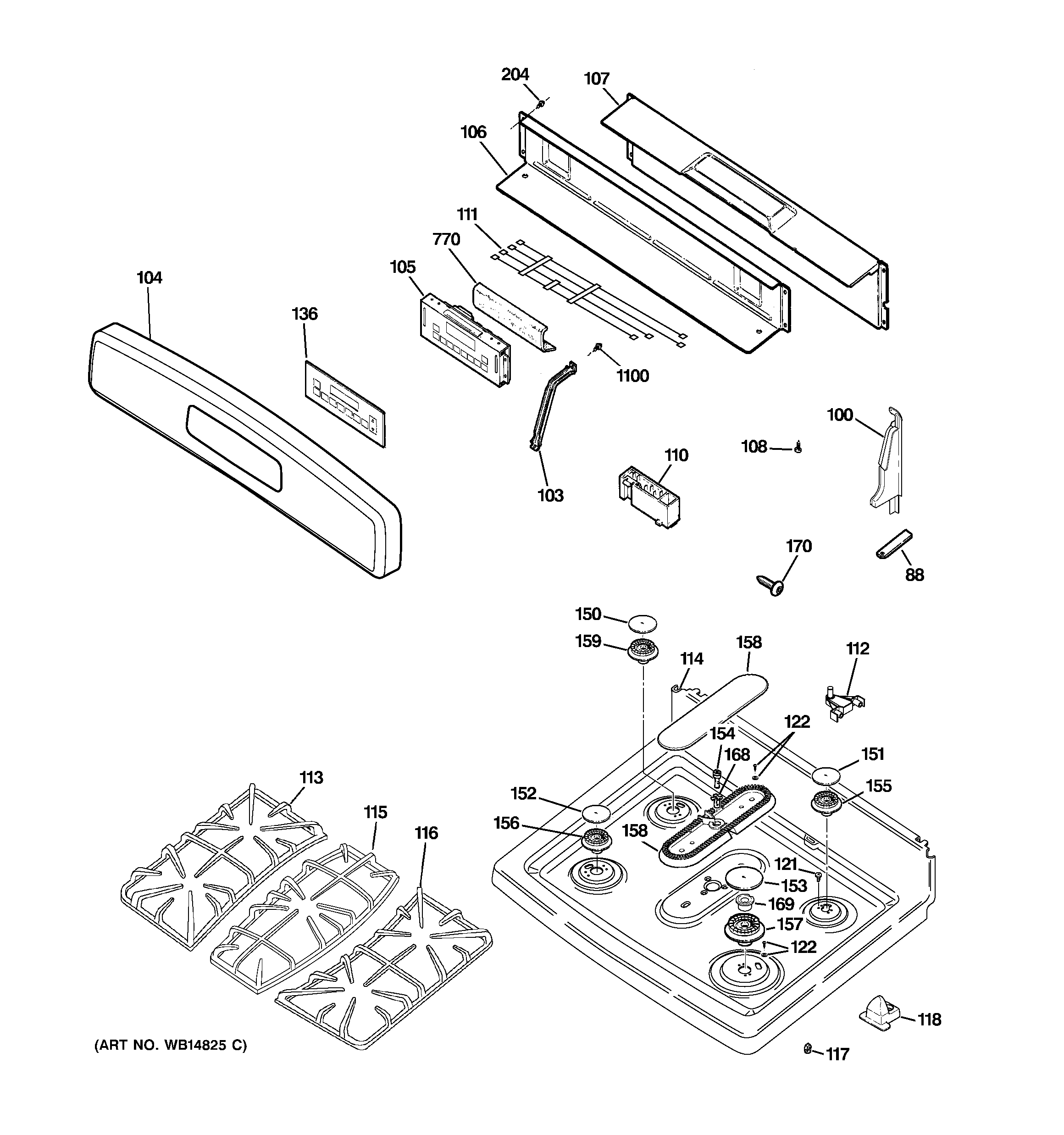 CONTROL PANEL & COOKTOP