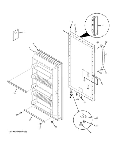 Freezer door