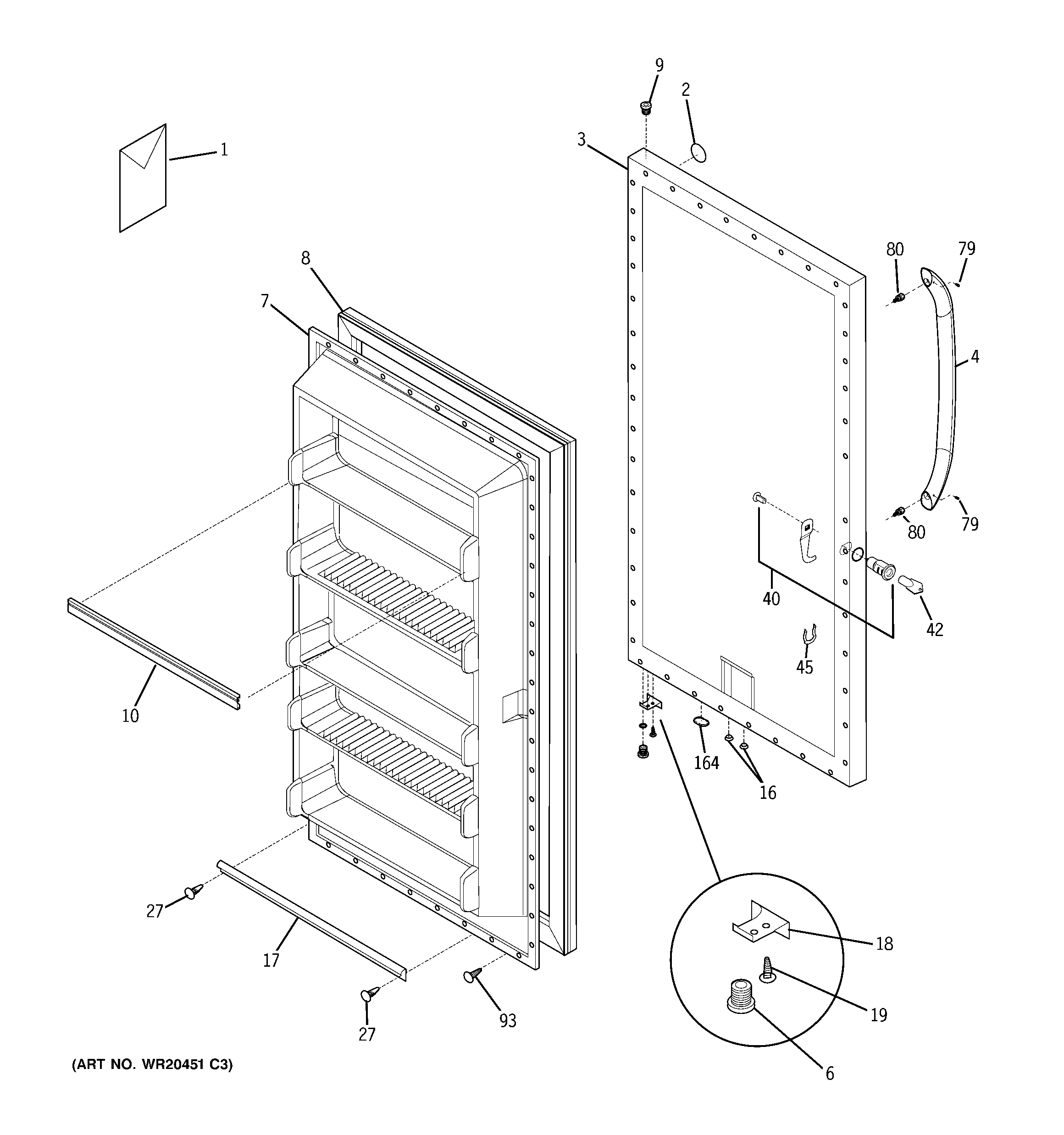Freezer door