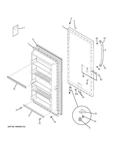 Freezer door