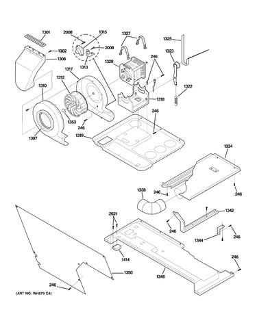 Motor, blower & belt
