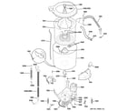 GE WSM2700HEWWW tub & motor diagram
