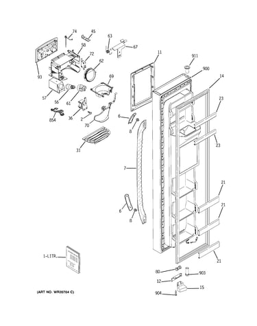 Freezer door