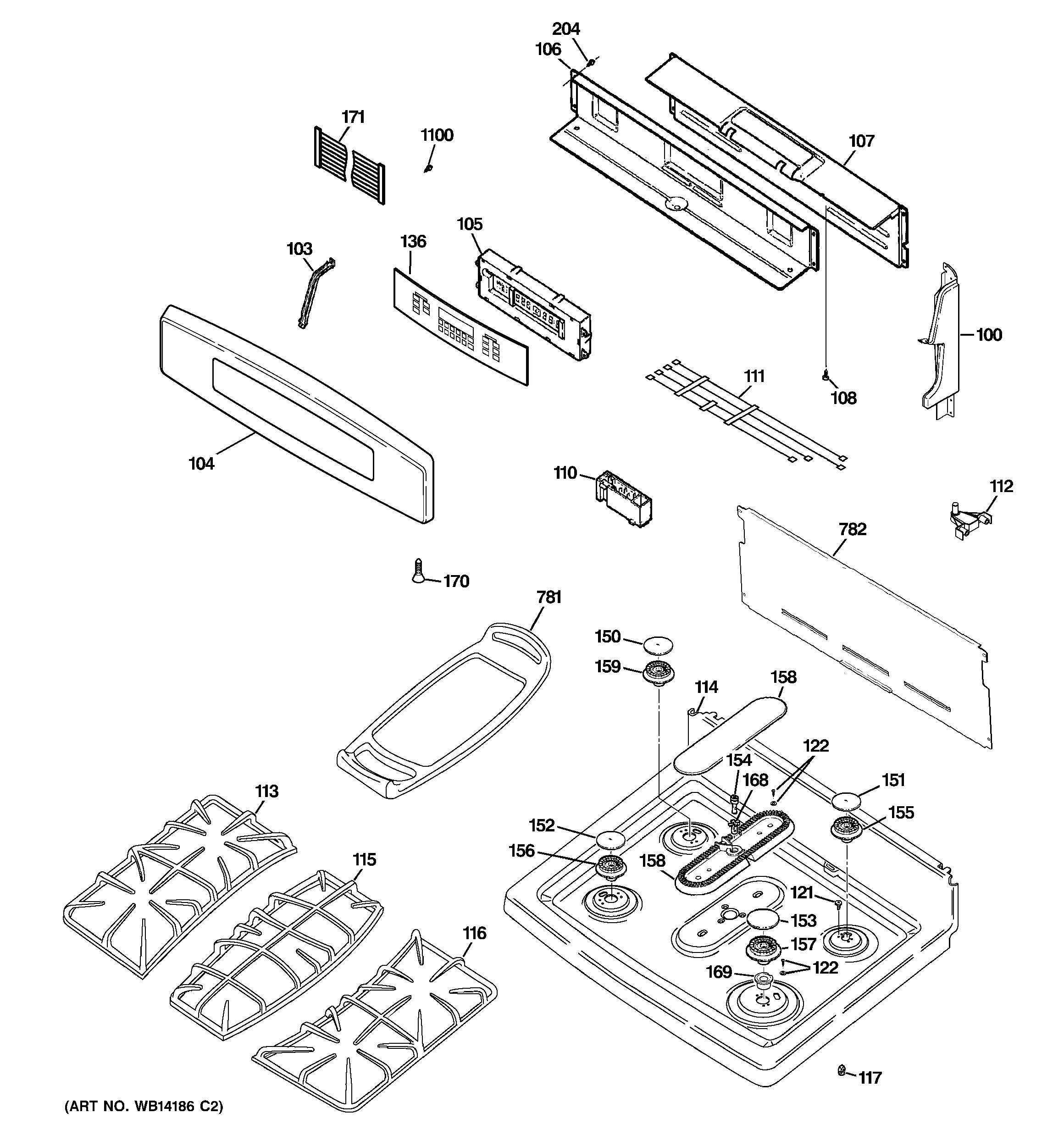 CONTROL PANEL & COOKTOP