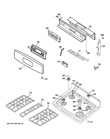 Control panel & cooktop
