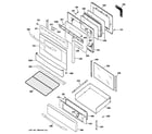 GE PGB910SEM4SS door & drawer parts diagram